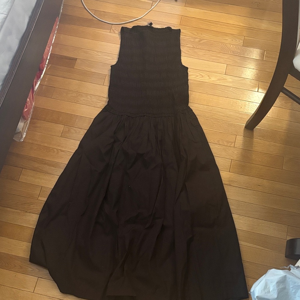 Elegant Brown Sleeveless Dress
